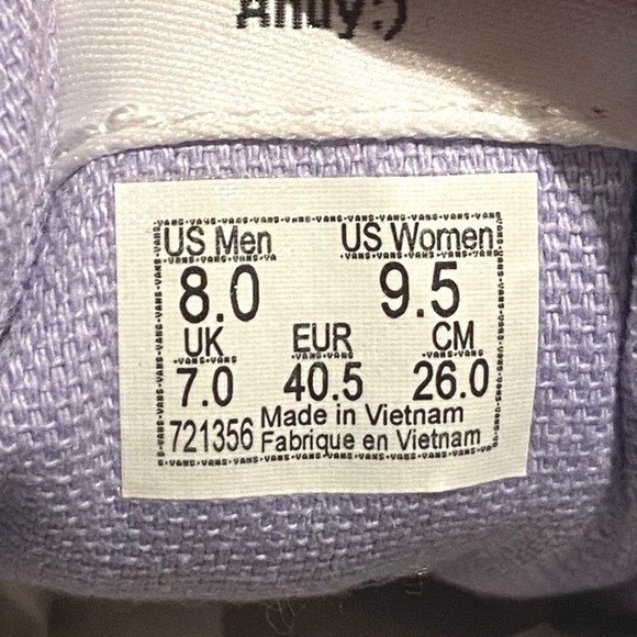 Vans Old Skool Anderson Paak Yes Lawd Corduroy Purple Mens 8 Womens 9.5 - Picture 5 of 11